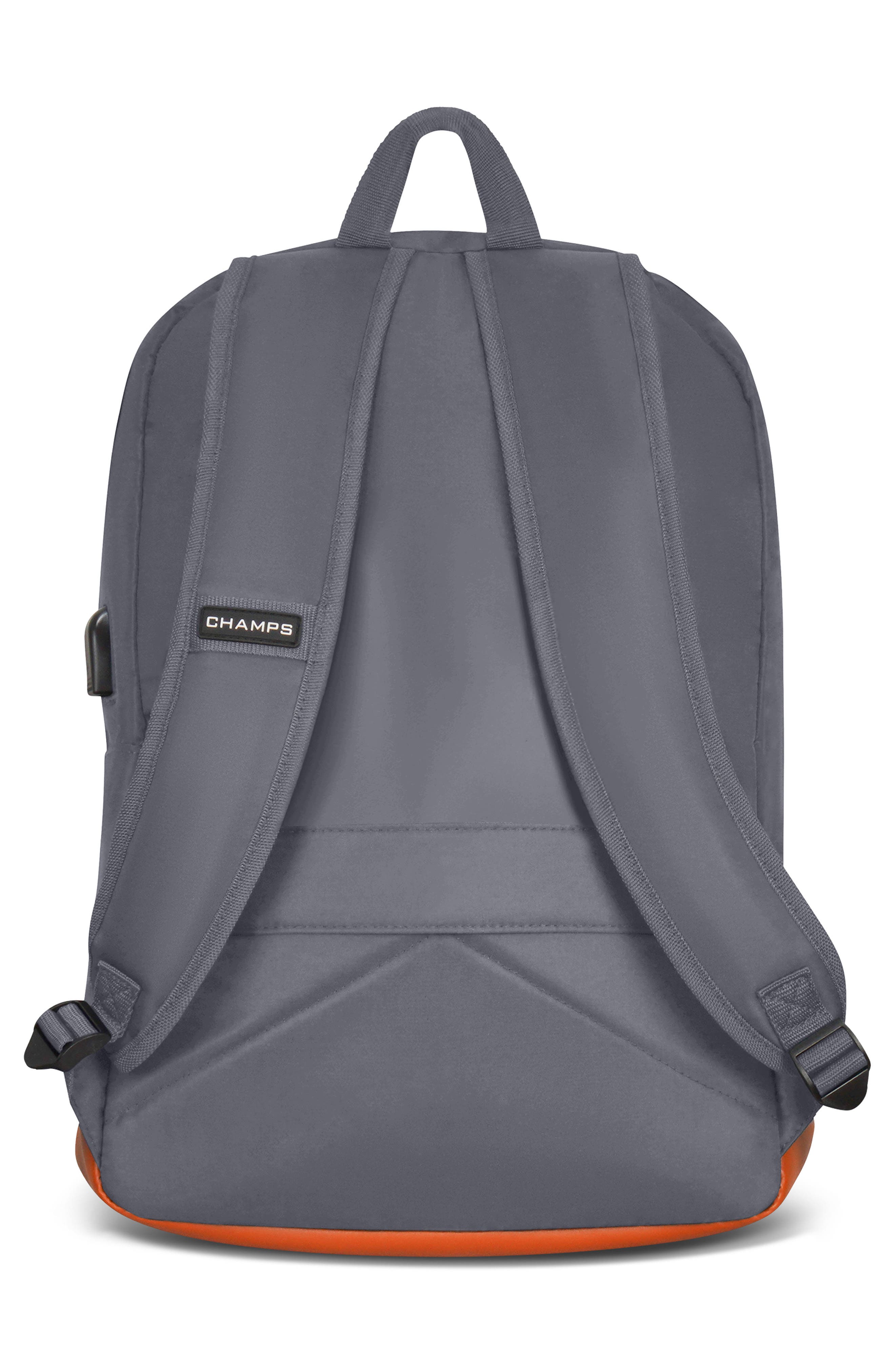 CHAMPS Water Resistant Nylon Backpack, Alternate, color, Grey