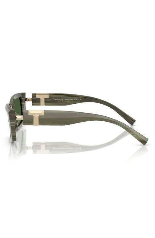 Tiffany & Co . 54mm Rectangular Sunglasses In Green
