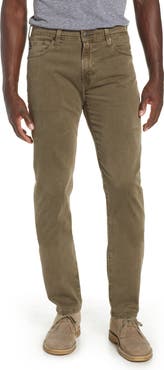 AG Tellis Sueded Stretch Sateen Slim Leg Pants