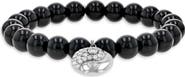 Sheryl Lowe Onyx 8MM Bead Bracelet With Diamond  Yin Yang Charm