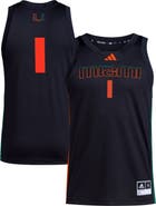 adidas Men's adidas #1 Black Miami Hurricanes Swingman Jersey