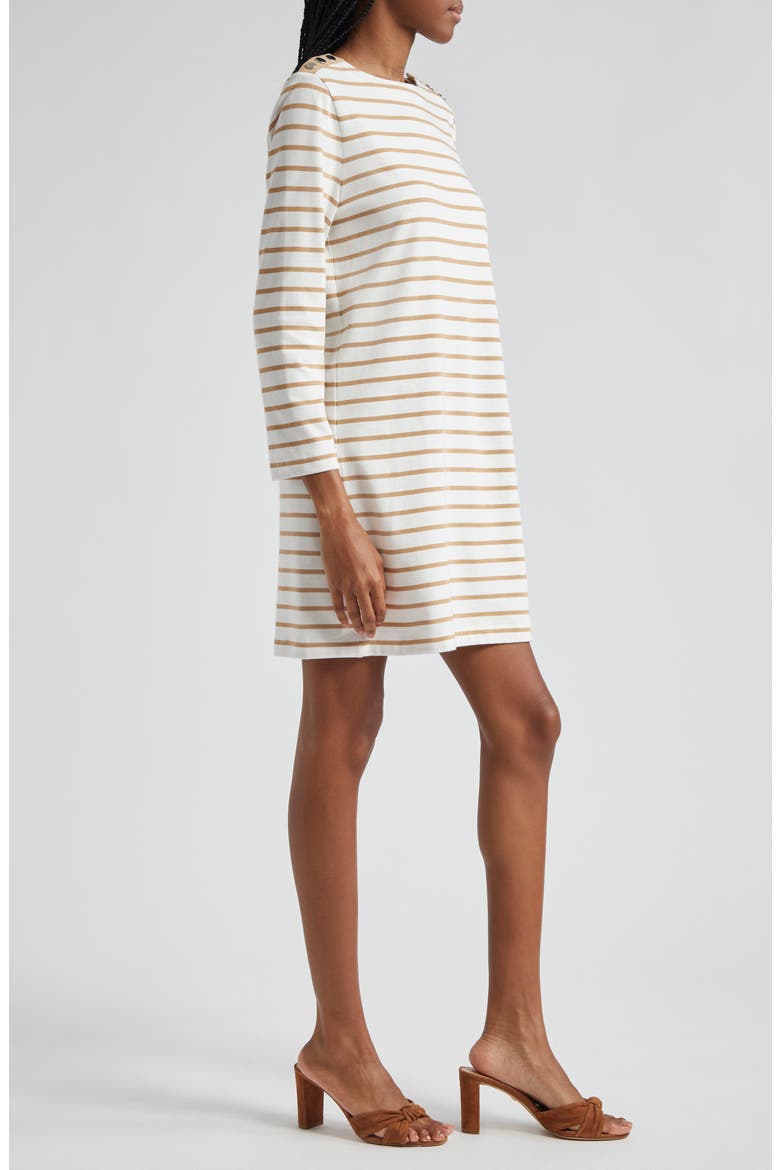 Ruta Stripe Minidress, Alternate, color, OFF WHITE/ KHAKI