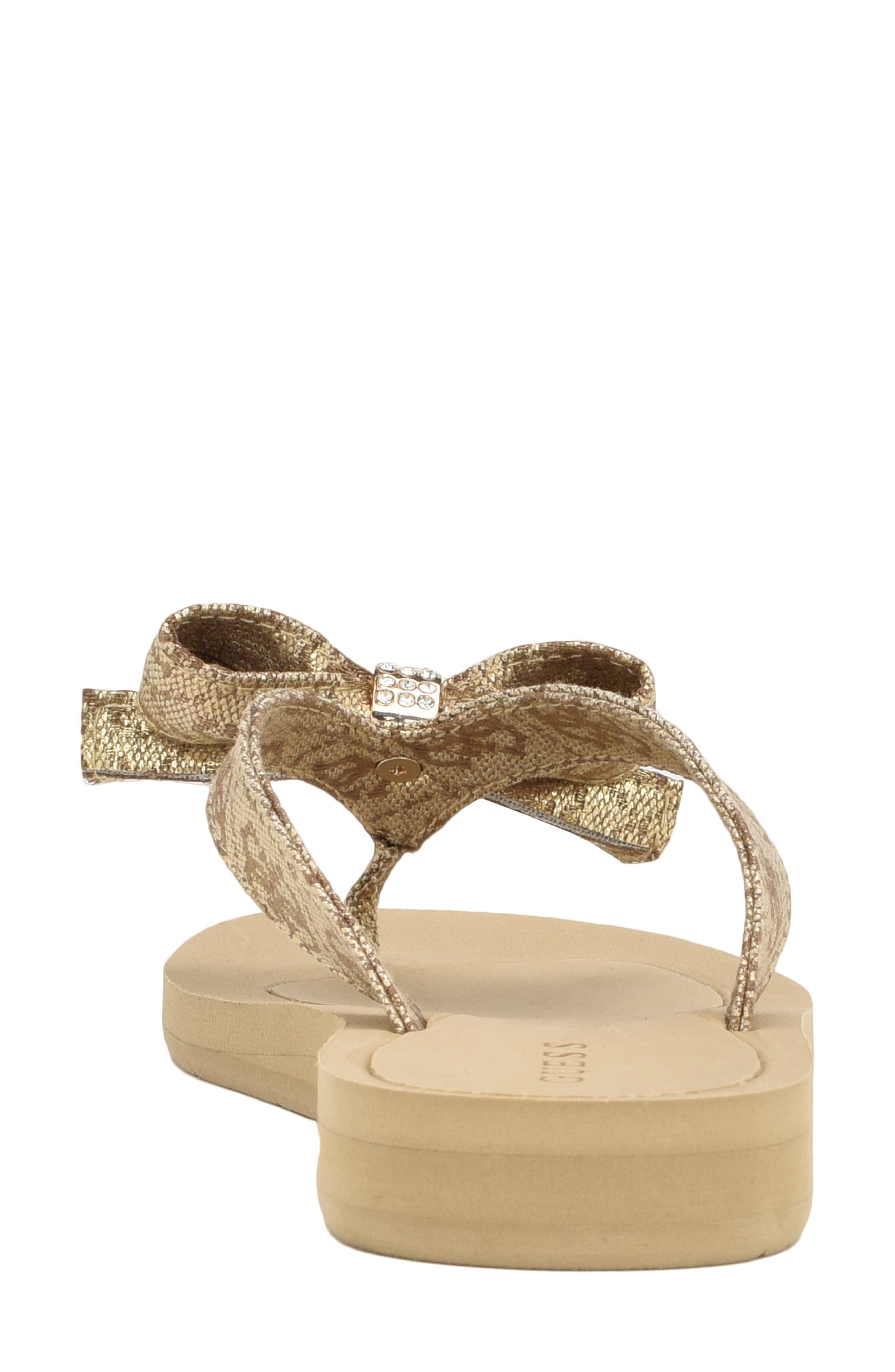 GUESS Tuta Flip Flop, Alternate, color, Gold 710