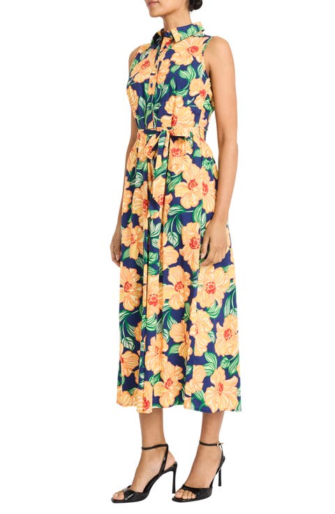 Floral Sleeveless Midi Shirtdress