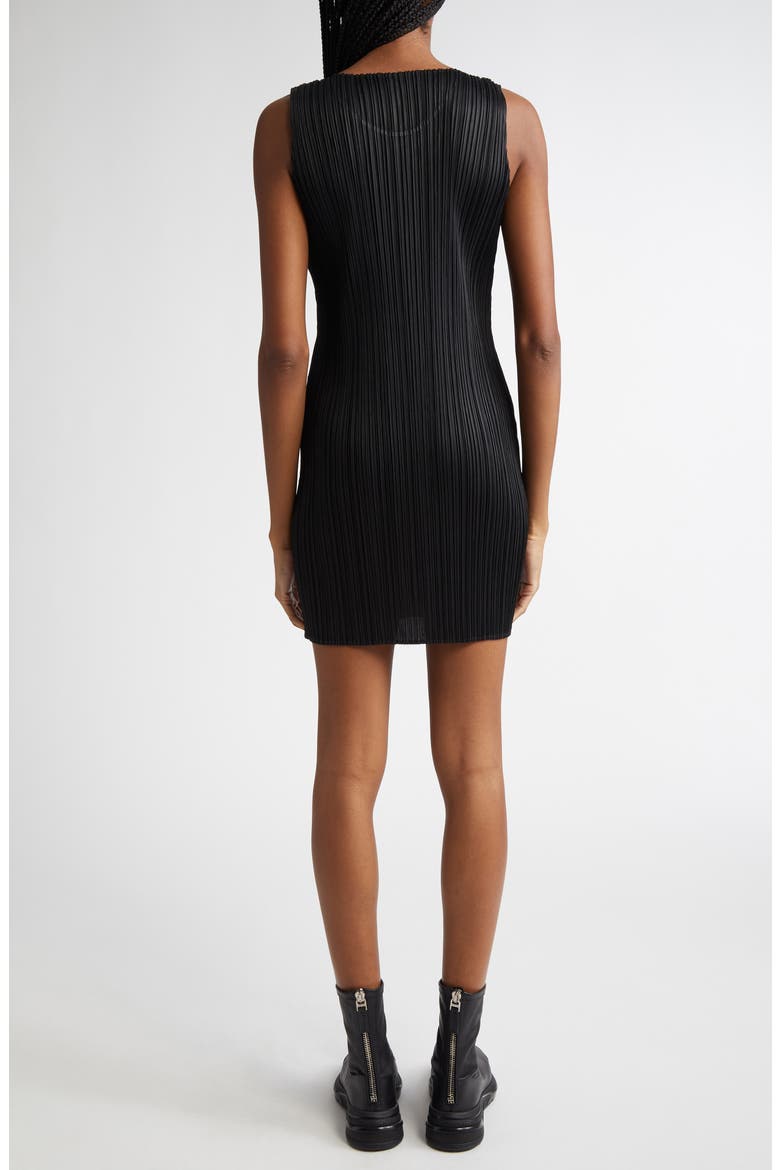 Basics Pleated Dress, Alternate, color, BLACK