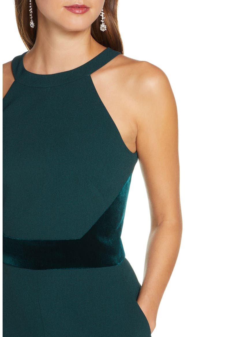 Halter Jumpsuit, Alternate, color, HUNTER