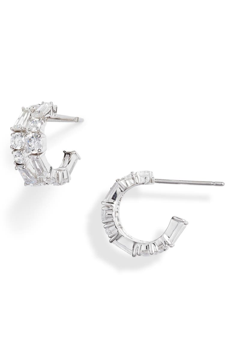 Nadri Bouquet Hoop Earrings, Main, color, 