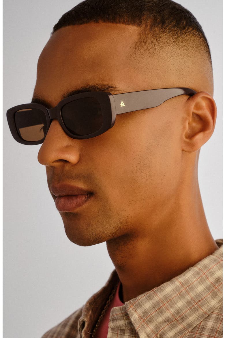 Ceres 51mm Rectangular Sunglasses, Alternate, color, CHOCOLATE / BROWN MONO