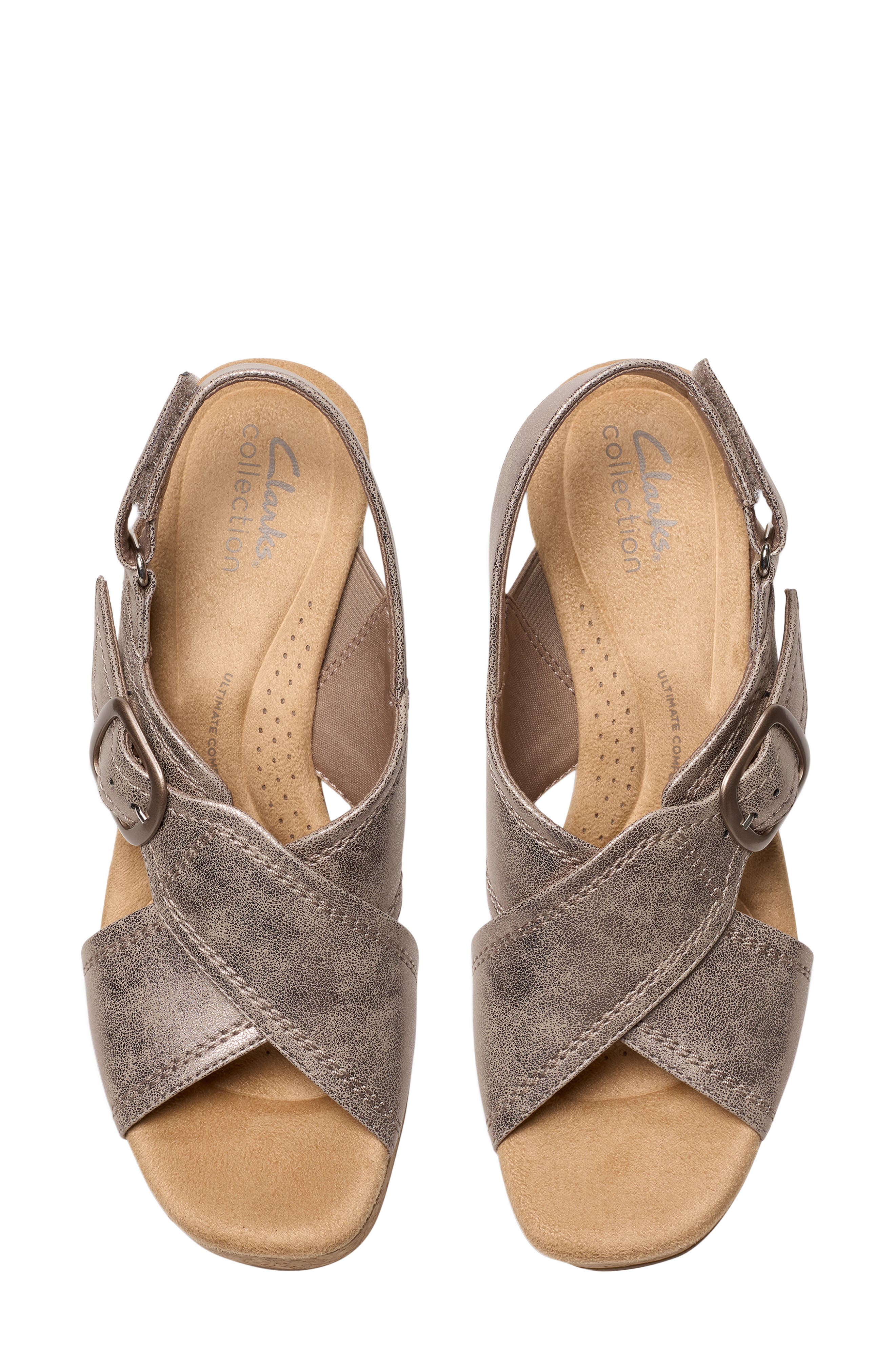 Clarks<sup>®</sup> Nerisa Pace Slingback Sandal, Alternate, color, Metallic