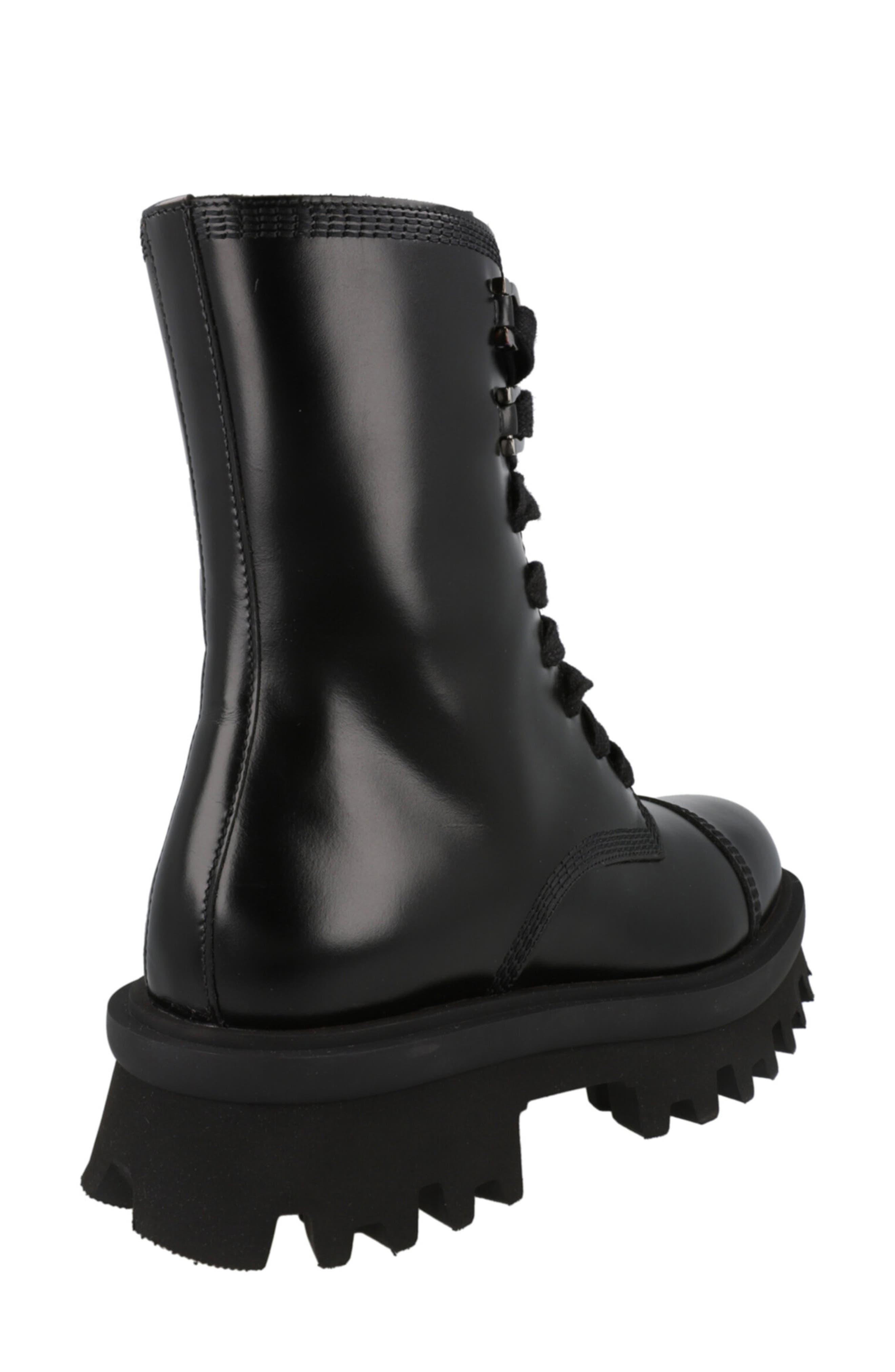 FERRAGAMO Kira Leather Lug Boot, Alternate, color, Black