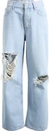 Topshop Ripped Column Jeans