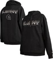 FISLL Men's FISLL  Black Albany State Golden Rams Puff Print Sliced Pullover Hoodie