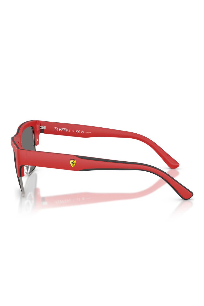 55mm Polarized Square Sunglasses, Alternate, color, RED MATTE BLACK RED / GREY