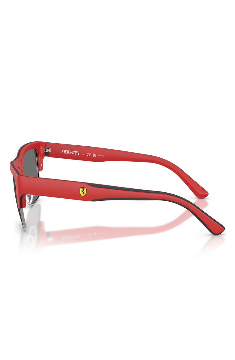 Scuderia Ferrari 55mm Polarized Square Sunglasses, Alternate, color,