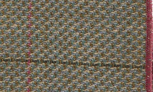 Clifton Wilson Plaid Wool Pocket Square In Olive