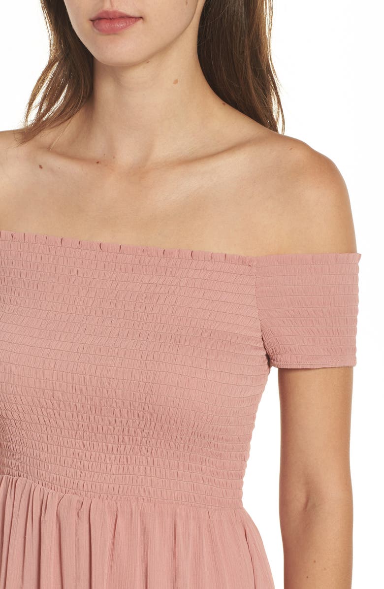 Tularosa Henderson Print Off the Shoulder Maxi Dress, Alternate, color,