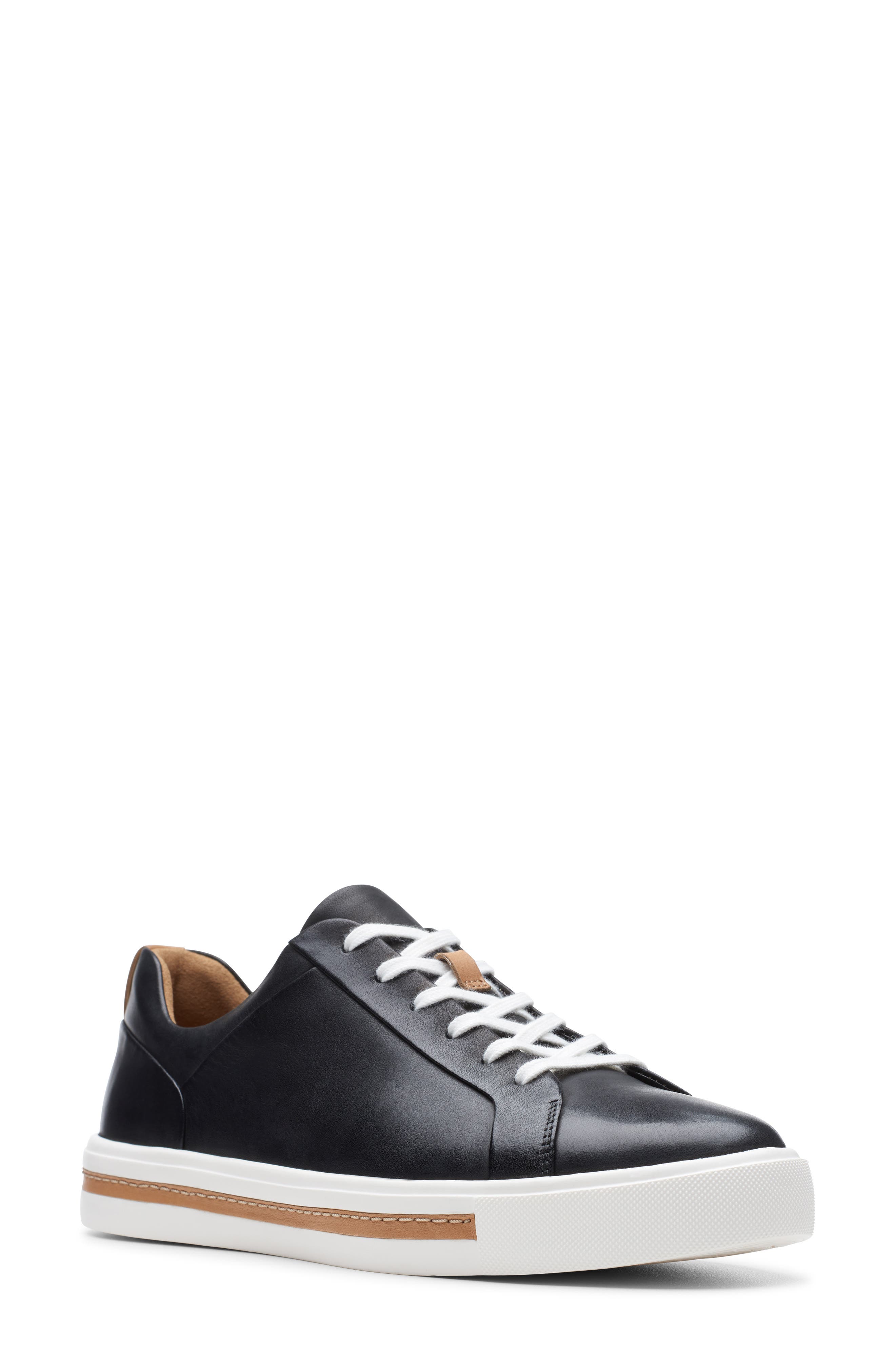 Un Maui Lace Sneaker, Main, color, BLACK/ BLACK LEATHER