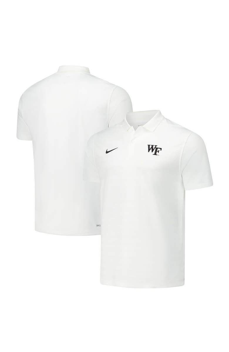 Nike Men's Nike White Wake Forest Demon Deacons 2024/25 Sideline Victory Coaches Performance Polo, Alternate, color, White