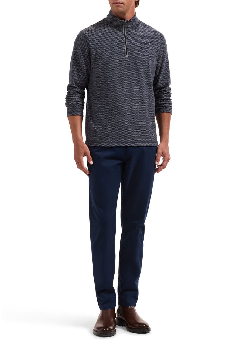 Quarter Zip Pullover Sweater, Alternate, color, NAVY