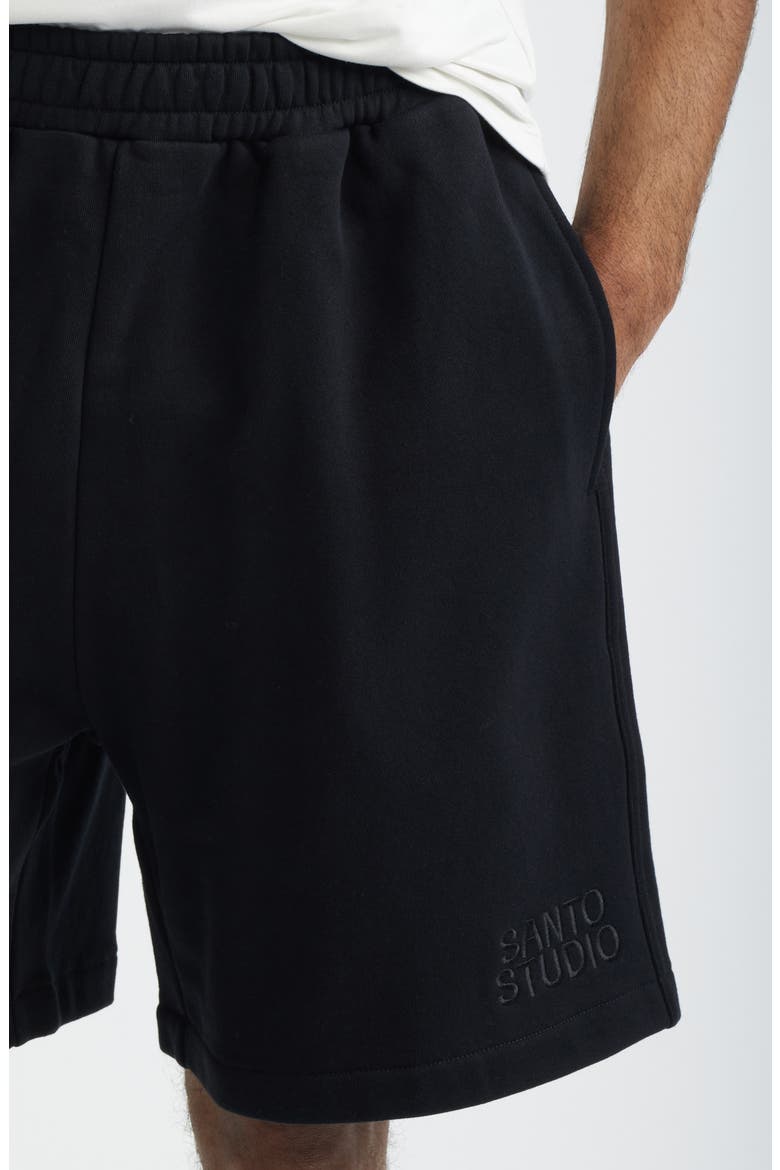 Forever Santo Studio Roma Drawstring Shorts, Alternate, color, BLACK
