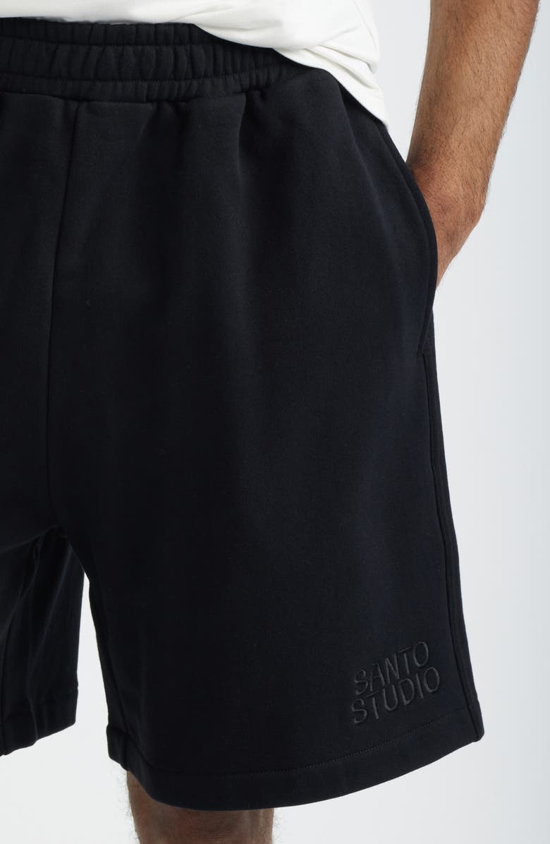 SANTO STUDIO Forever Santo Studio Roma Drawstring Shorts, Alternate, color, Black