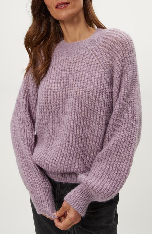 Michael Stars Indra Crewneck Sweater In Purple