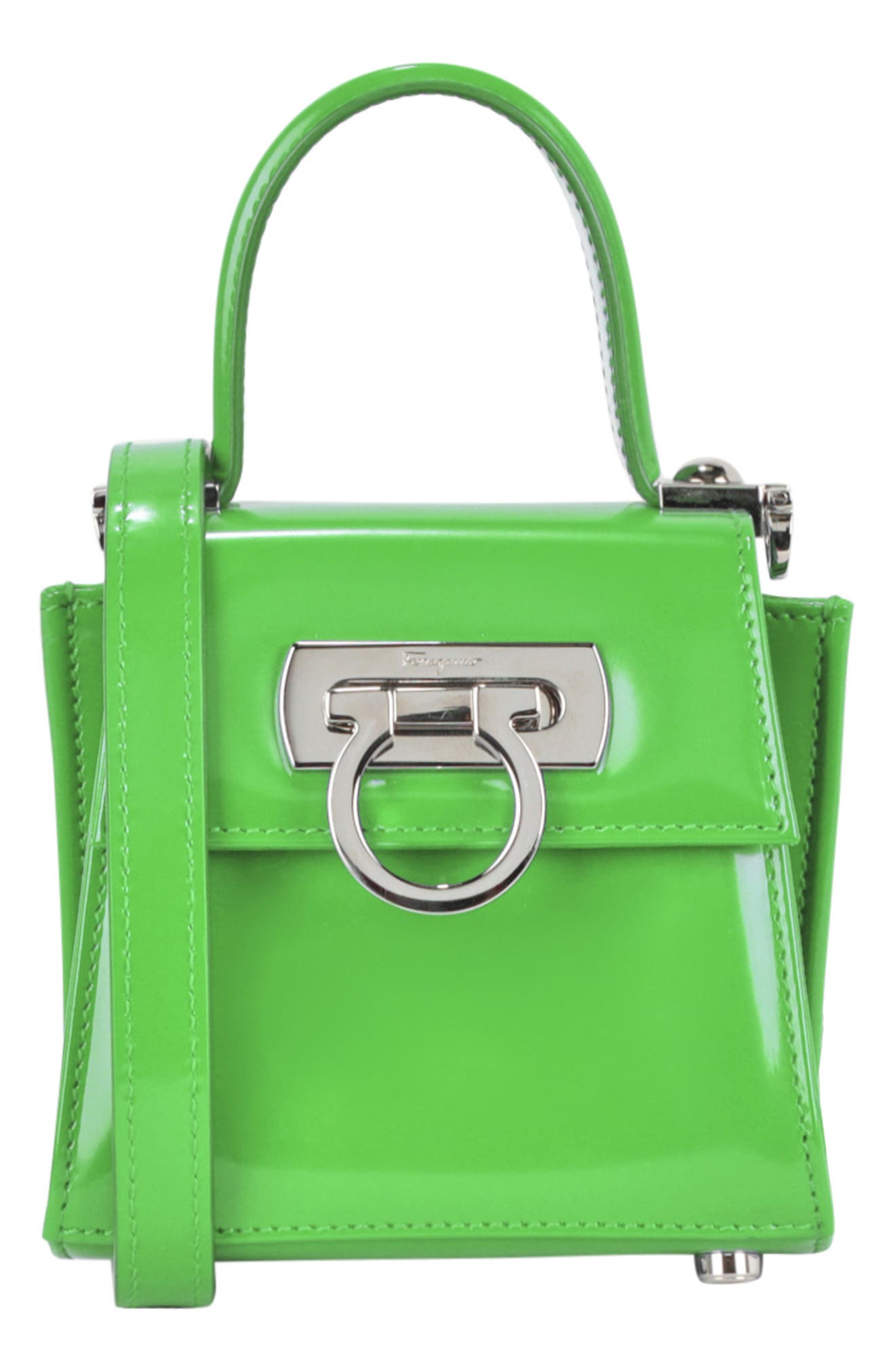 FERRAGAMO Gancio Leather Crossbody Bag