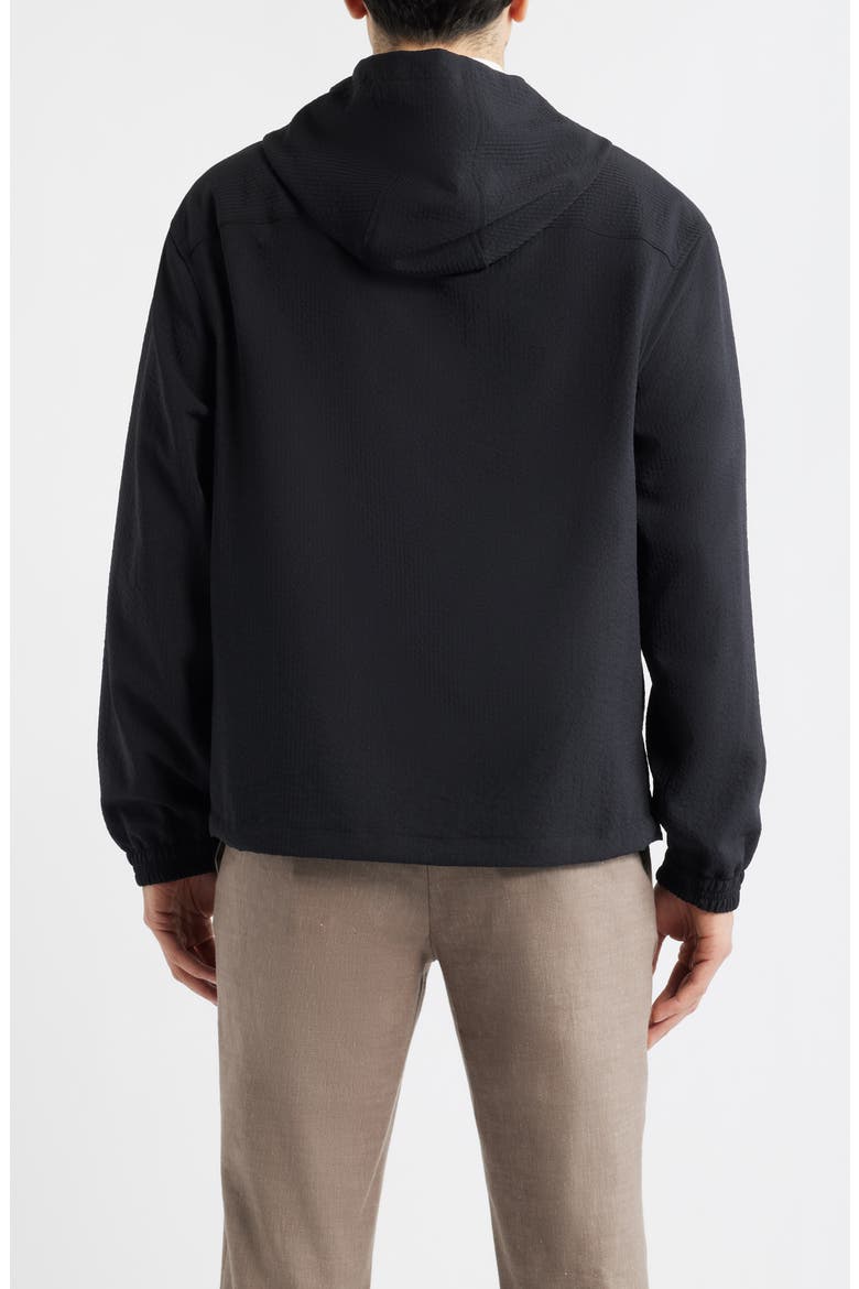 Seersucker Hooded Jacket, Alternate, color, SOLID BLACK