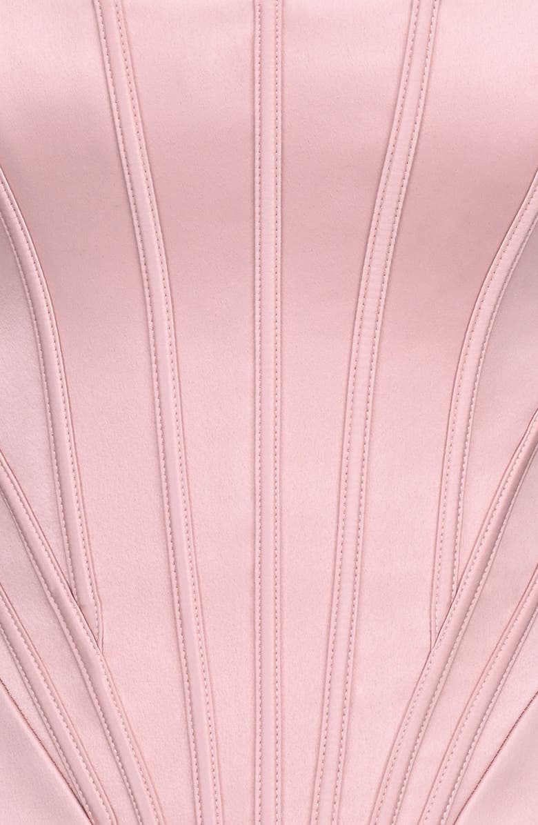 HOUSE OF CB Cadie Satin Corset Top, Alternate, color, Blush Pink