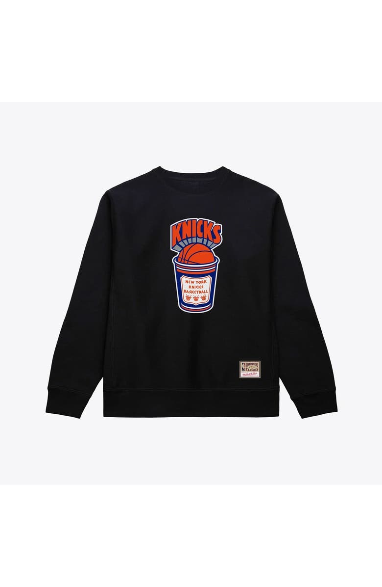 Mitchell & Ness Men's Mitchell & Ness  Black New York Knicks Hardwood Classics Coffee Sweatshirt, Main, color, Black
