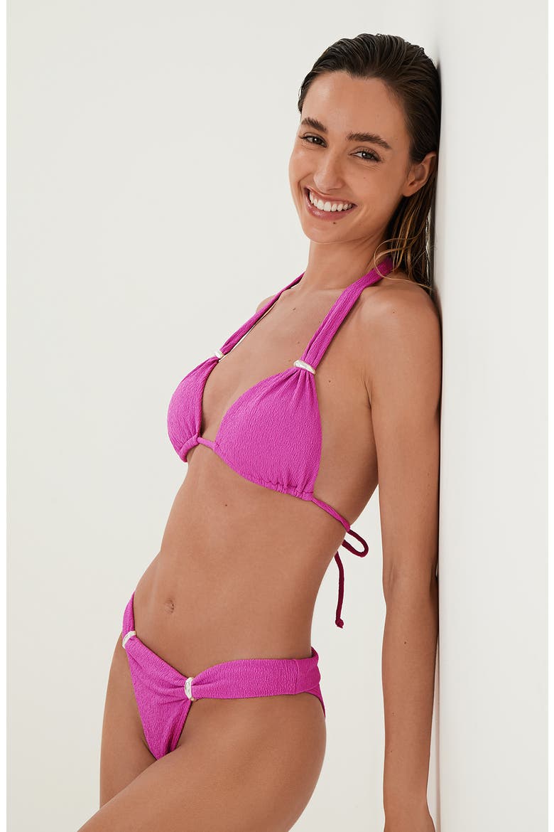 Firenze Bia Triangle Bikini Top, Alternate, color, PINK