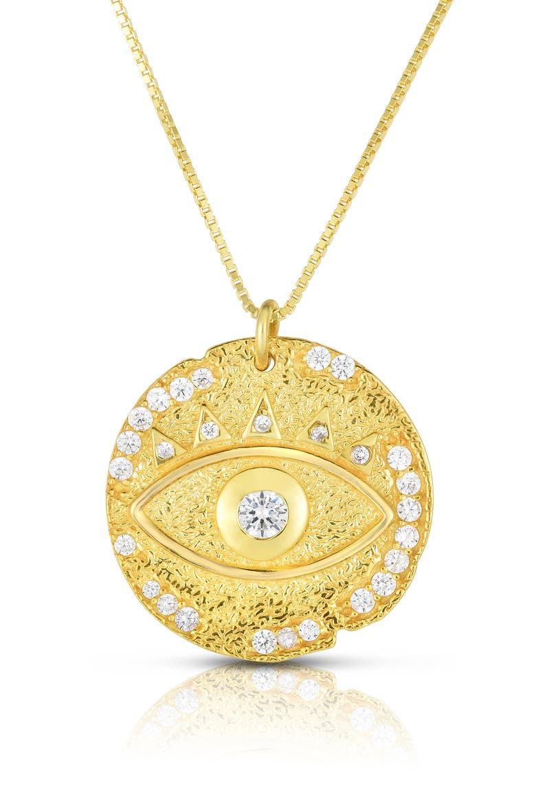 Evil Eye Pendant Necklace, Main, color, GOLD