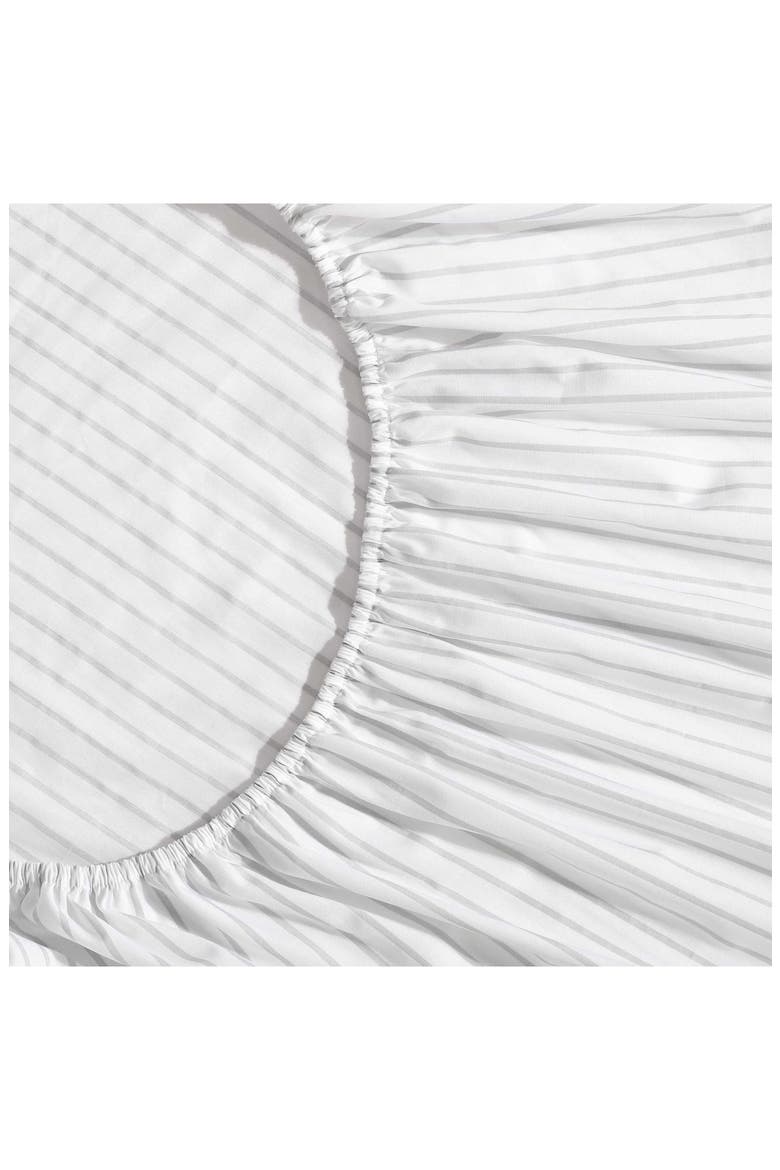 Arden Stripe 200 Thread Count Cotton Percale Twin Sheet Set, Alternate, color, GREY