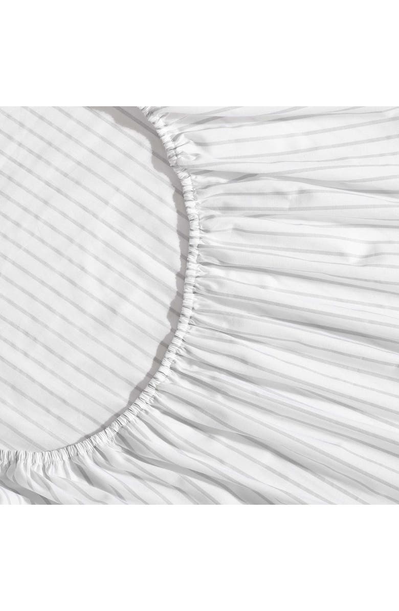 Eddie Bauer Arden Stripe 200 Thread Count Cotton Percale King Sheet Set, Alternate, color, Grey