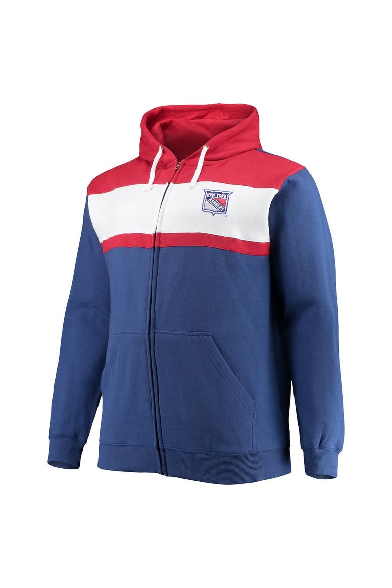 Men's Profile Artemi Panarin Blue New York Rangers Big & Tall Colorblock Full-Zip Hoodie, Alternate, color, Blue