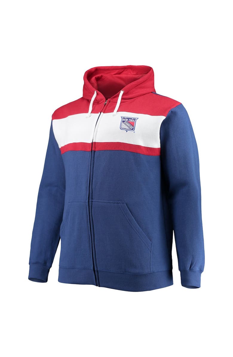 PROFILE Men's Profile Artemi Panarin Blue New York Rangers Big & Tall Colorblock Full-Zip Hoodie, Alternate, color, Blue