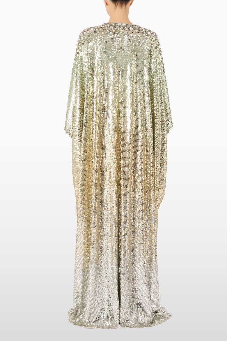 Fontaine Sequin-Embellished Maxi Dress, Alternate, color, Marmo Green