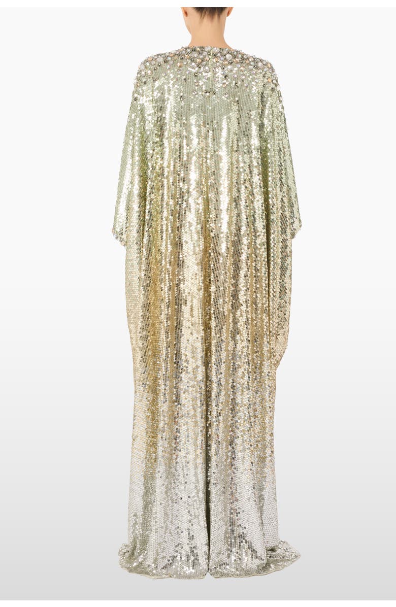Jenny Packham Fontaine Sequin-Embellished Maxi Dress, Alternate, color, Marmo Green