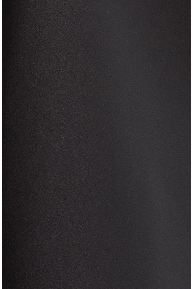 Lace Trim Satin Chemise, Alternate, color, BLACK