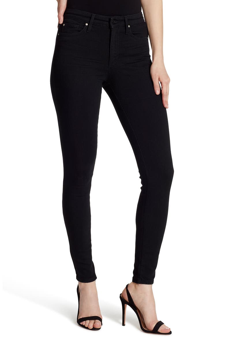 High Waist Skinny Jeans, Main, color, OD BLACK