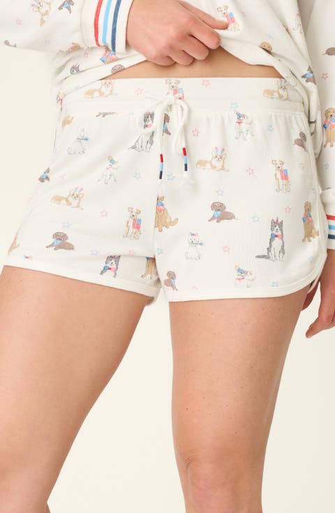Red, White & Woof Jersey Pajama Shorts