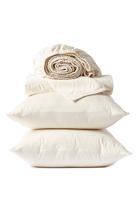 320 Thread Count Relaxed Organic Cotton Sateen Sheet Set