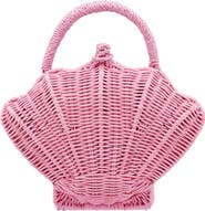 Nina Shelly Rattan Top Handle Bag