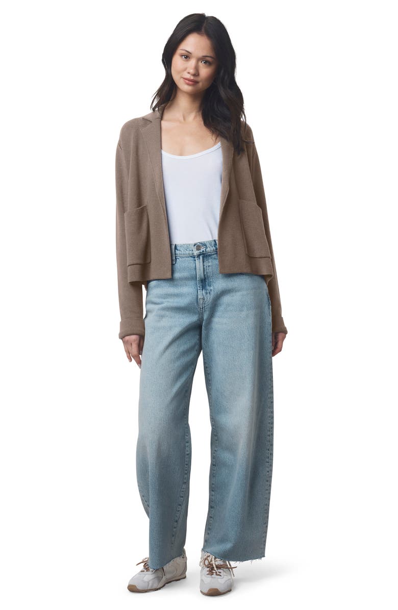 Splendid Estelle Sweater Jacket, Alternate, color, Cedar Brown