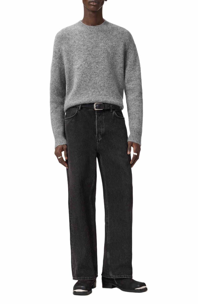AllSaints Coby Crewneck Wool & Mohair Sweater, Alternate, color, Grey Marl