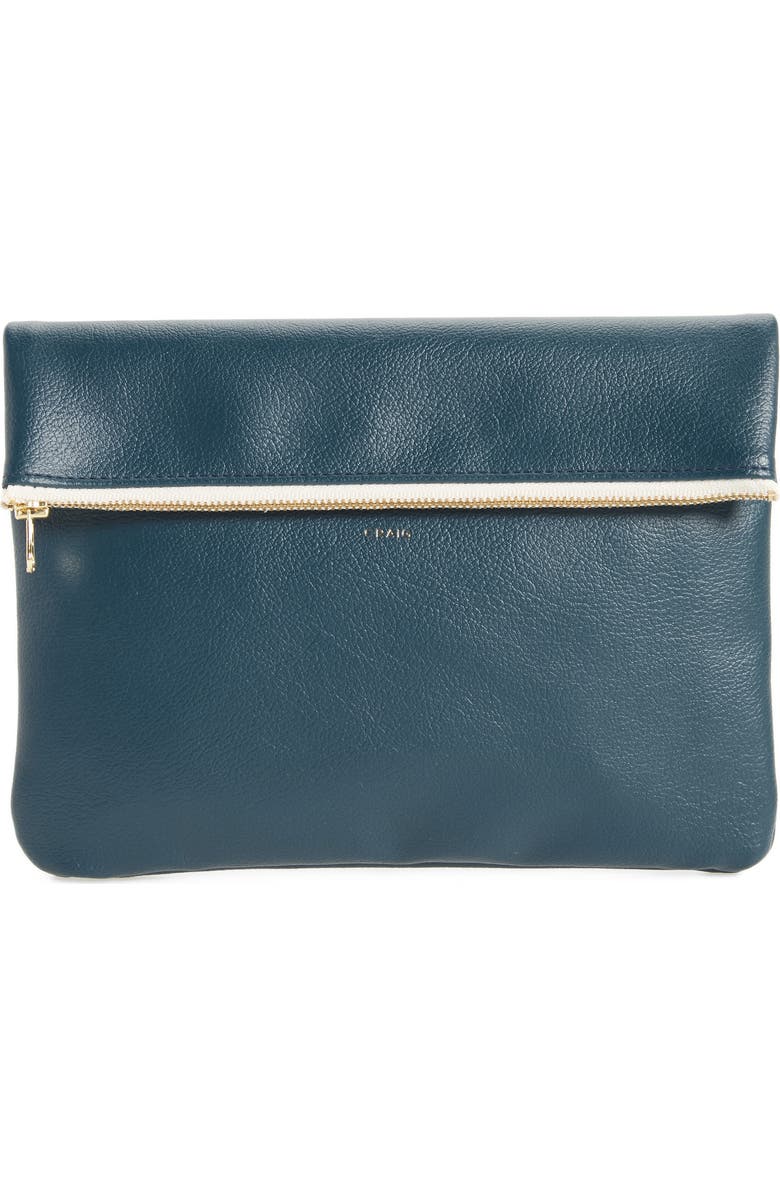 MT Craig Medium Faux Leather Clutch, Main, color,