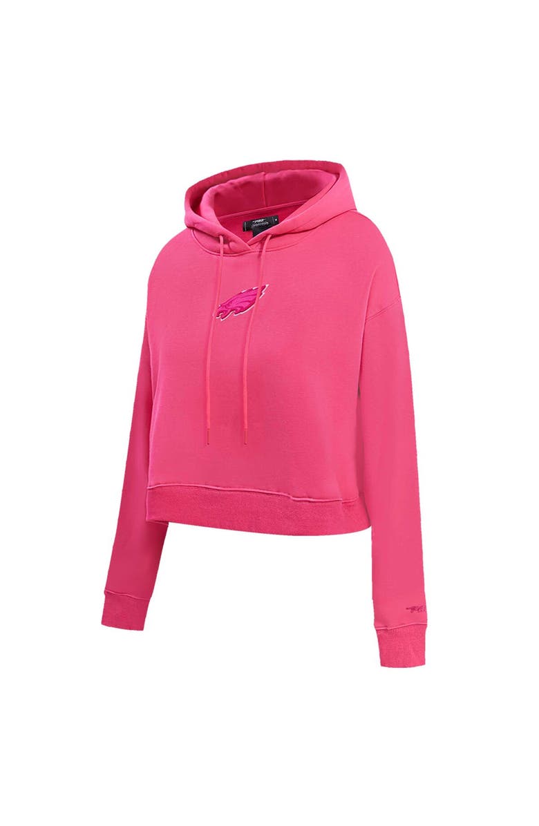 PRO STANDARD Women's Pro Standard Philadelphia Eagles Triple Pink Cropped Pullover Hoodie, Alternate, color, 