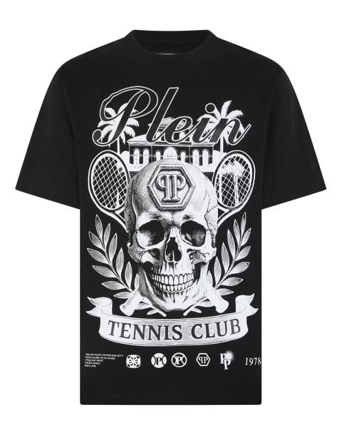 Round Neck T-Shirt Skull Tennis Club Men