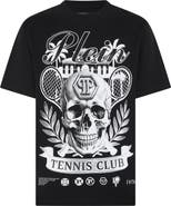PHILIPP PLEIN Round Neck T-Shirt Skull Tennis Club Men
