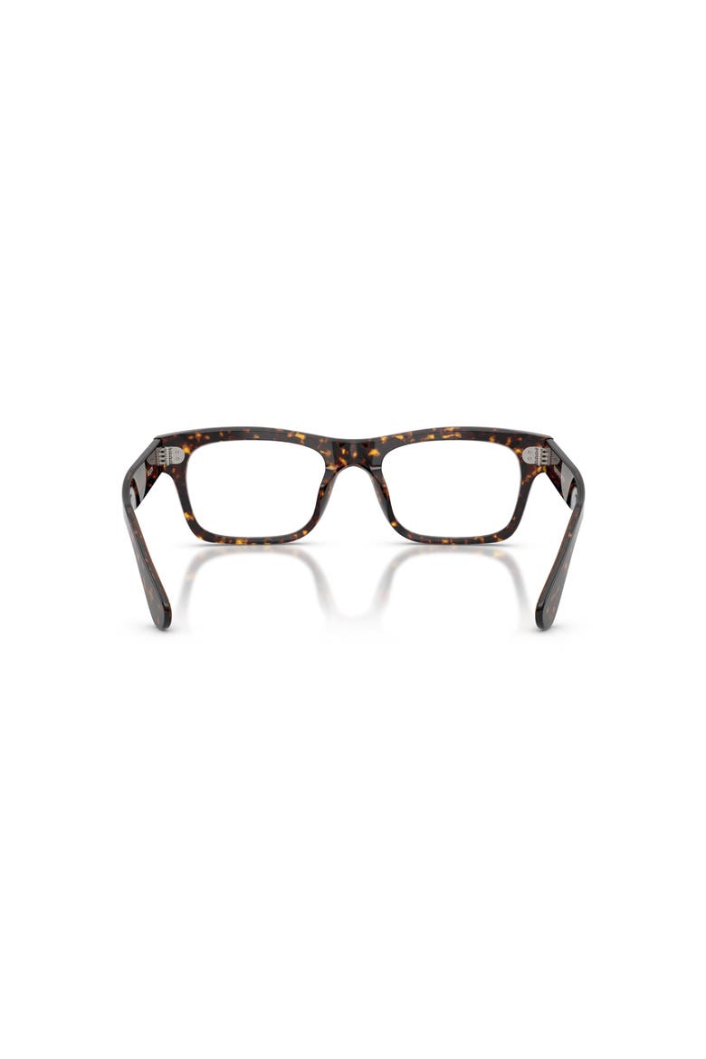 52mm Rectangle optical glasses, Alternate, color, Tortoise